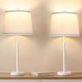 3-Color Tall Nightstand Lamps Dimmable Modern Office Set
