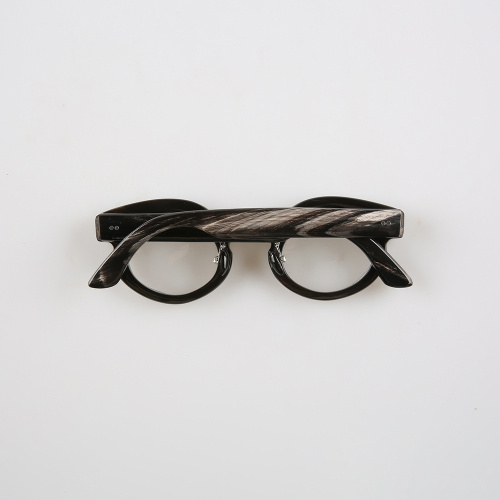 Irregular Round Buffalo Horn Eyeglasses