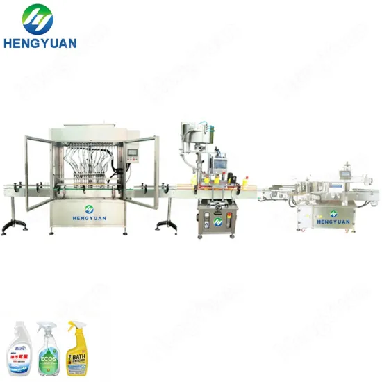 Automatic Liquid Filling Line for Kitchen Bugger Cleaner Bottles" 

However, to better reflect the functionalities mentioned, you might consider:

"Automatic Gravity Filling and Capping Line for Kitchen Cleaner Bottles