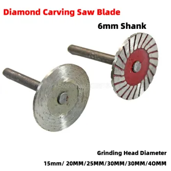 1Pcs 6mm Shank Circular Saw Blades Wood Metal Stone Cutting Blade Discs With Mandrel Rotary Diamond Turbo Disc Granite Marble