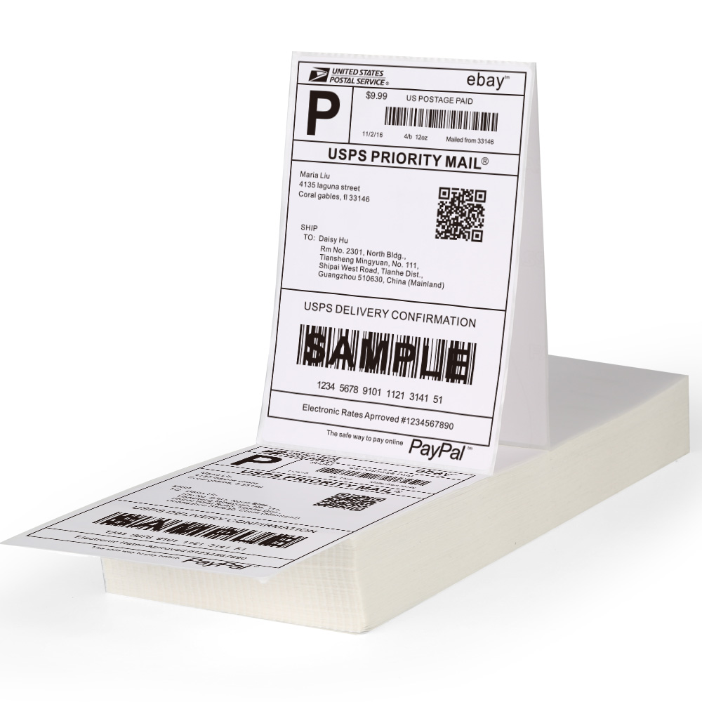 Fanfold 4x6 Inch Blank Direct Thermal Shipping Label Product Picture 7058