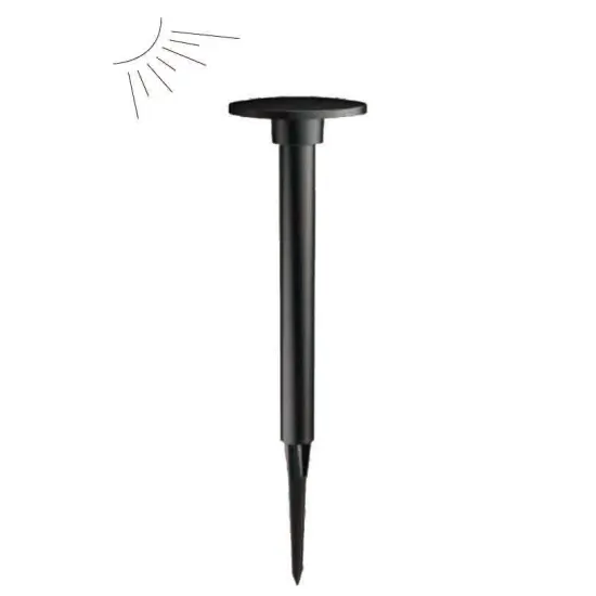 Solar Garden Lights 1.5W LED Bollard with Integrated Solar Panel and Spike