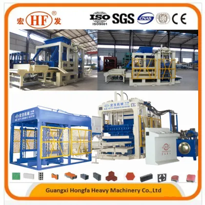 China Hongfa Brand Fully Automatic Cement Concrete Hollow Block Brick Making Machine