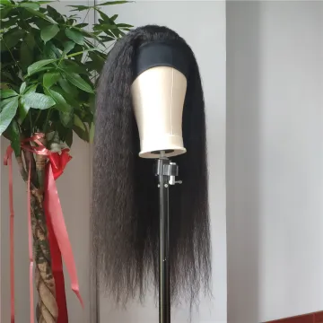 Synthetic hair wigs yaki headband brazilian headband wig fibre wig