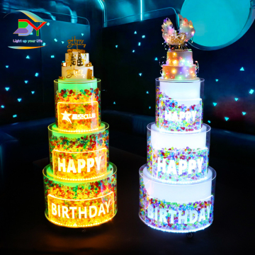 LED Luminous Cake Cart for Party Atmosphere
