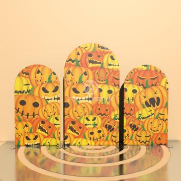 Halloween round arch backdrop