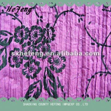 hot sell flocking cvc burnout fabric 45x45/110x76 polyester cotton blend fabric