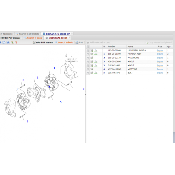 Komatsu D375-5 Spider 195-20-31100 Piezas de topadora