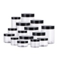 50 ml 100 ml 120 ml 150 ml 200 ml Clear Cosmetic Cream Containers Plastic Pet Jar brede mond met plastic dekseldop