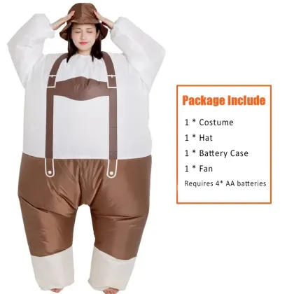 Adult Oktoberfest Inflatable Overalls Costume for Halloween Party