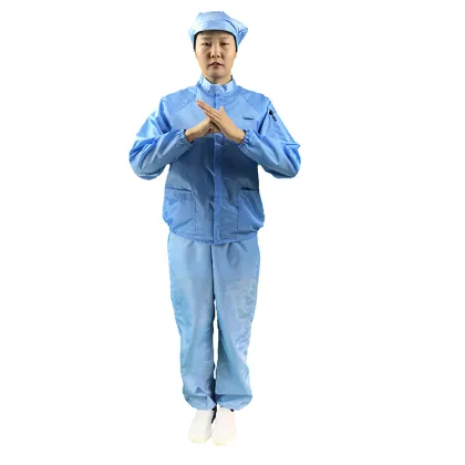 5mm ESD Fabric Blue Anti-Static Safety Work Clothes
