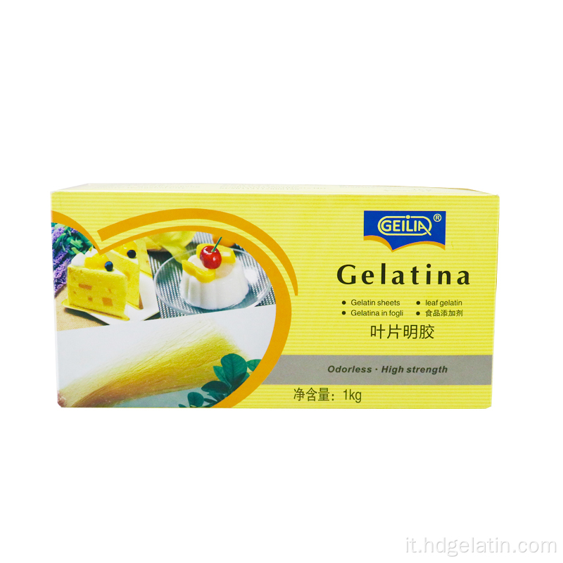 foglia/film di gelatina halal commestibile per dessert