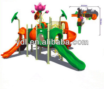 cartoon kids playground outdoor slide for amusement park