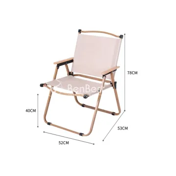 Benjia Wood Grain Aluminum Portable Folding Camping Chair: The Kermit Style Outdoor Furniture