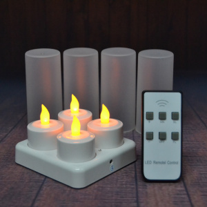 Rechargeable Flameless Tea Lights With Remote Control