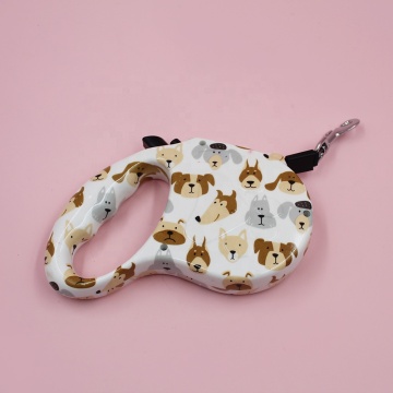 Wholesale Printed Auto Dog Leash Factory Anti-slip Retractable Handle 5m