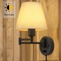 Lampu dinding lengan ayun lengan lampu plug-in lampu dinding