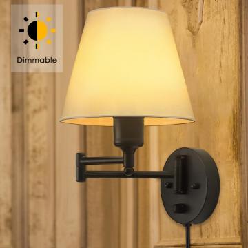 Dimmbare Schwung Armwand Lampen-Plug-in-Wandleuchte