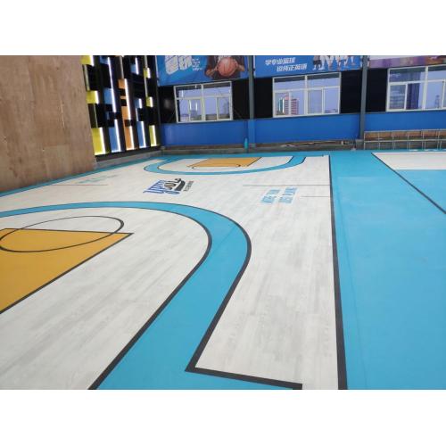 Piso personalizado de la cancha de baloncesto interior