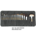 20ST Elfenbein Kunststoffgriff Tier/Nylon-Haare Make-up Pinsel-Werkzeug-set mit Naht schwarz Canvas-Etui