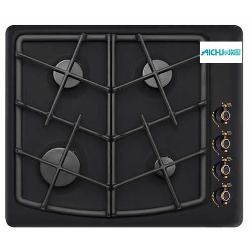Panel cooking black with a retro pattern Hob