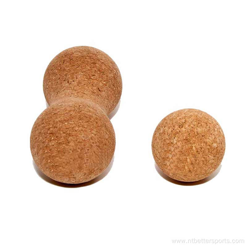 wood nature cork peanut massage yoga ball