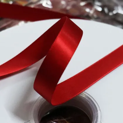 Red Satin Ribbon 2cm - Christmas Ribbon Webbing