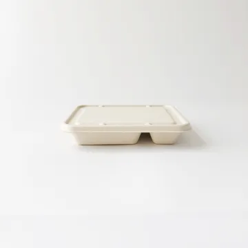 3 Compartment Bagasse Tray rectangular food container