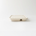 3 Compartment Bagasse Tray rectangular food container