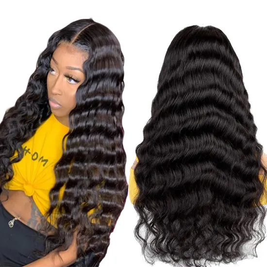 Shmily Cheap Wholesale 180% Density Unprocessed Original Real Human Long Hair Lace Front Cuticle Aligned Wig Human Hair Wigs
