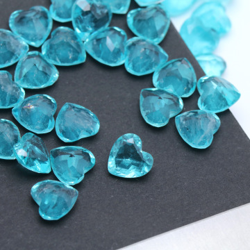 Wholesale Fashion Lab Grown Paraiba Synthetic Stone Heart Cut 5-12mm Loose Gemstones