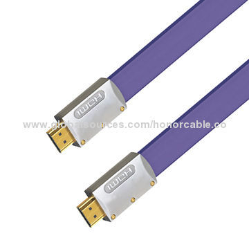 2.0 / 1.4V υψηλής ταχύτητας HDMI καλώδια με μεταλλικό κεφάλι, 4 k * 2160 p ανάλυση, επίπεδη καλώδιο