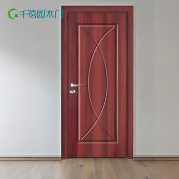 Red Wood Grain Bedroom Door