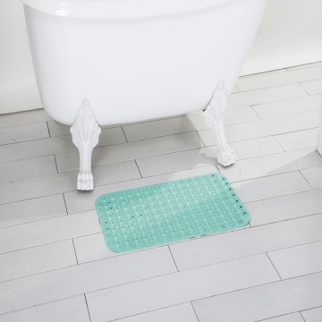 38x68 cm Non-Slip Bath Tub Mat with Suction Cups and Drain Holes - Machine Washable Bathroom Mat
