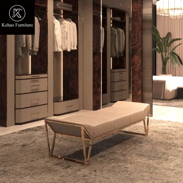 Modern Chesterfield Tufted Velvet Bedroom Ottoman Bench