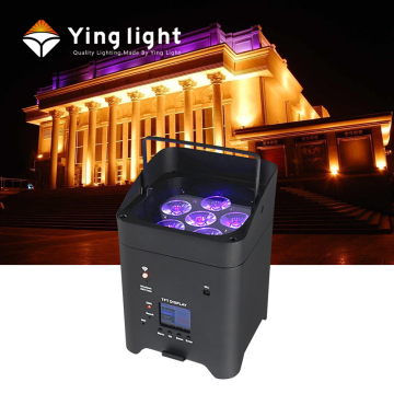 6-in-1 LED Wireless Battery-Powered PAR Lights for DJ, Wedding, and Party