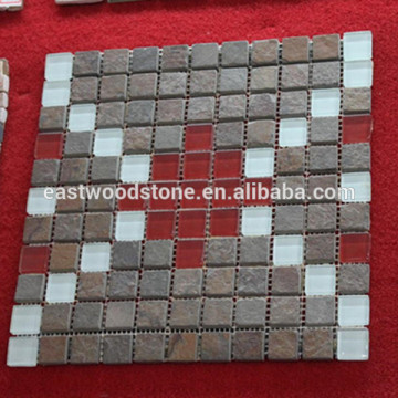 wholesale slate and glass mosaic mixed