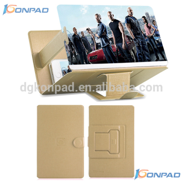 Portable video magnifier leather case for mobile phone with pu holder