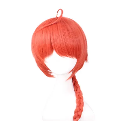 Orange Single Braid Kamui Cosplay Wig for Men - Ainizi 50 cm GINTAMA