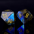 Pure Natural Gemstone DND Dice Set with Case, 7PCS Handmade Real Stone Dice Set for Dungeons and Dragons Tabletop Games