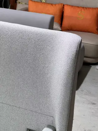 Modern Grey Bed Frame with Curved Design