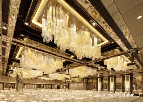 Large hotel banquet hall custom project chandelier modern high luxury custom large chandelier