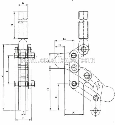 Heavy duty weldable toggle clamps