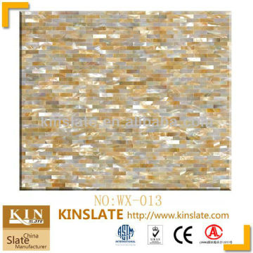 natural yellow sea shell mosaic and tile