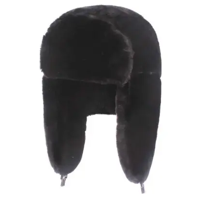 Customized Winter Earflap Hat with Grass Rabbit Lei Feng Emblem