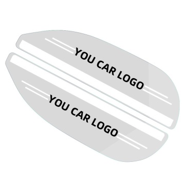 2-Piece Clear Acrylic Rearview Mirror Logo Window Visor: Car Decoration and Rain Shield