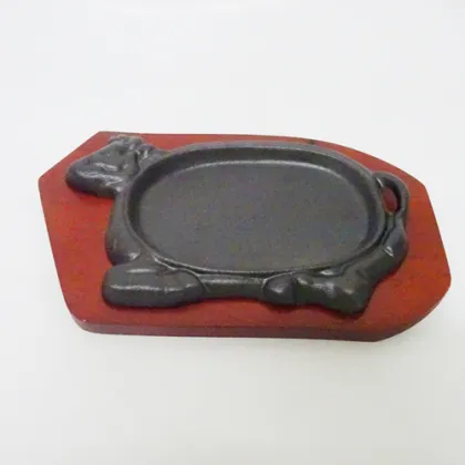 Pre-seasoned Cast Iron Cow Shape Steak Grill Plate