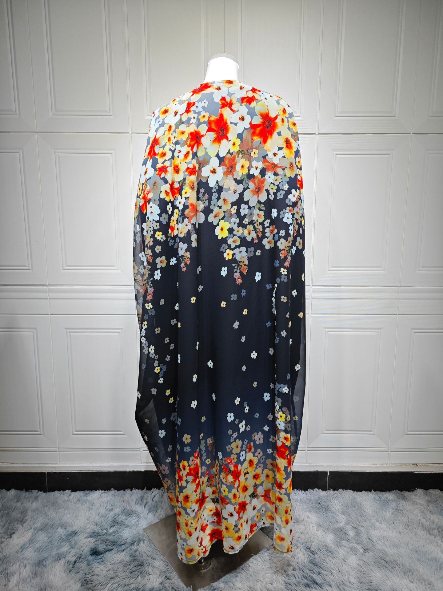 2025 Modest Open Abaya Summer Printed Dress Middle Eastern Islamic Abaya Casual Fashion Outcoat Robe MQ203 Muslim Women Dress6