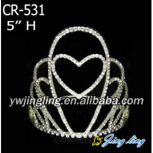 Pageant Crown Heart Design CR-531