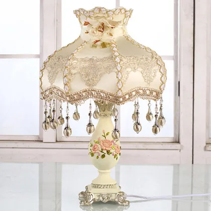 High Quality European Crystal Table Lamp - Luxury Decorative Warm Art Bedside Lamp